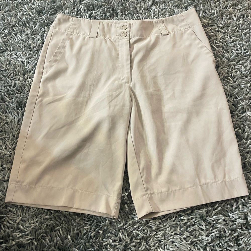 Nike Golf DriFit Khaki Bermuda Shorts 8